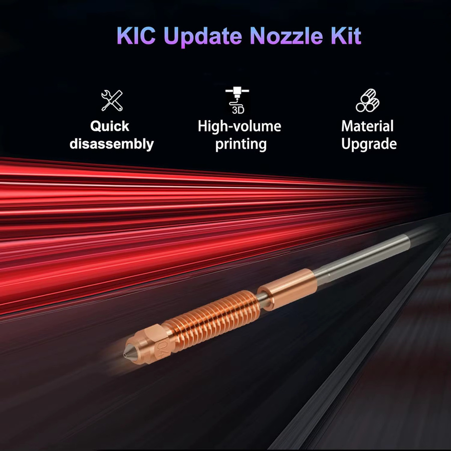 Creality K1C-Düse Einhorn-Schnellwechsel-Ender 3 V3 und Ender 3 V3 Plus 3D-Drucker Set, 2 Stück - Bild 2