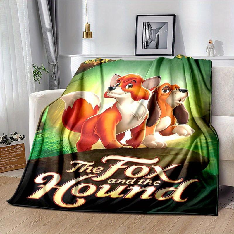 Living Need Y Flanell-Kuscheldecke mit Fuchs- und Hundemotiv, Mehrfarbig, B/B: 80 x 120 cm - Bild 5