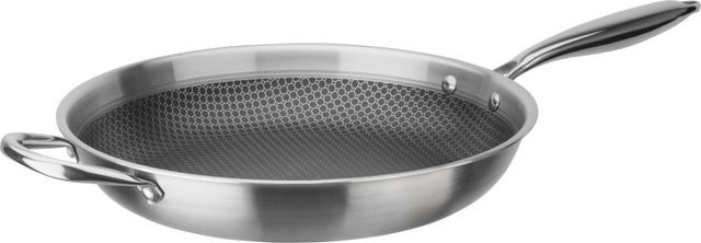 GSW Bratpfanne Inoxxa Black aus Edelstahl und Aluminium mit Gegengriff, Durchmesser: 32 cm - Bild 1