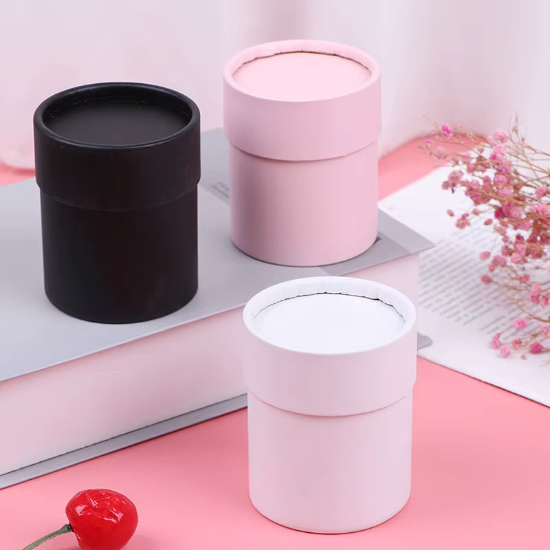 Runde Blumen-Papierbox mit Deckel in Weiß für kreative Geschenkverpackungen und Floristen-Dekorationen - Bild 1