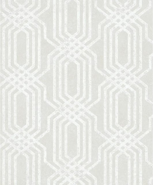 Marburg Vliestapete Habitat in Beige-Weiß mit geometrischem Abstract-Muster - Bild 1
