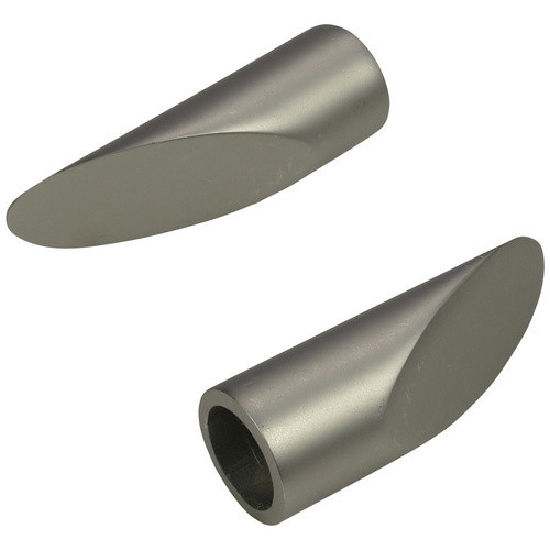 LIEDECO Endstück keilförmig aus Metall in Silber, 2 Stück, 16 mm - Bild 2