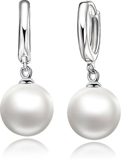 YAAMELI Creolen 925 Silber, Perle, Damen - Bild 1