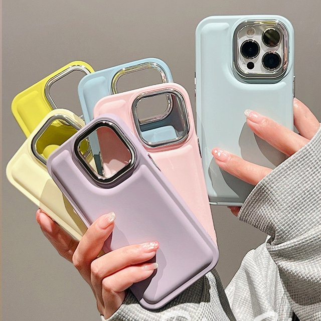 Einfache Silikon-Handyhülle mit Überzug-Design für iPhone 15, 14, 13, 12, 11 und Pro Max in einfarbigem Luxus-Look - Bild 1