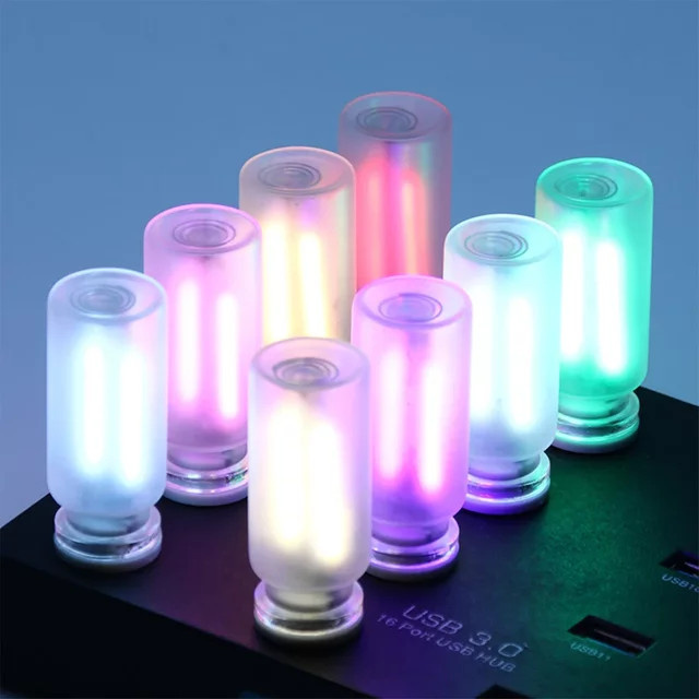 LED Filament Glühbirne mit USB Touch Control und Milchglas in Weiß, dimmbar, für Atmosphäre und Nachtdekoration - Bild 1