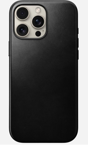 Nomad Modern Leather Case für iPhone 16 Pro Max in Schwarz mit Horween Leder und MagSafe Kompatibilität - Bild 1