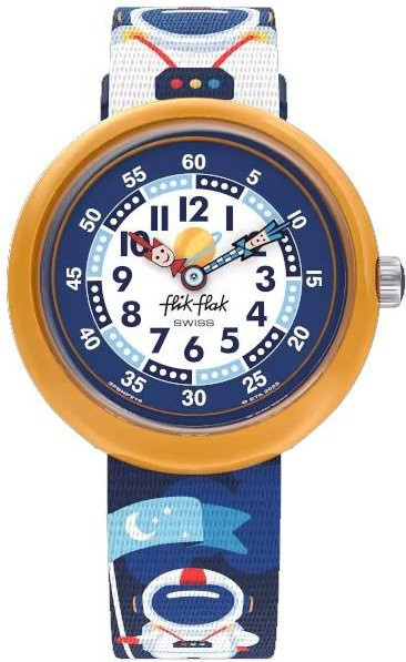 Swatch Kinderuhr, Quarz, Kunststoff, Blau, Textil/NATO - Bild 1