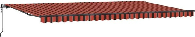 vidaXL Einziehbare Markise mit Fernbedienung in Orange und Braun, B/T: 600 x 300 cm - Bild 1