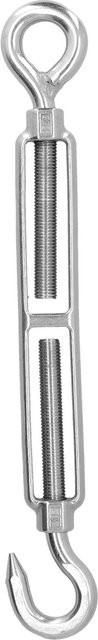 TOMTOP Drahtseilspanner M16 aus Edelstahl in Silber mit Bolzen und Haken als verstellbares Spannschloss für Rigging-Zubehör - Bild 1