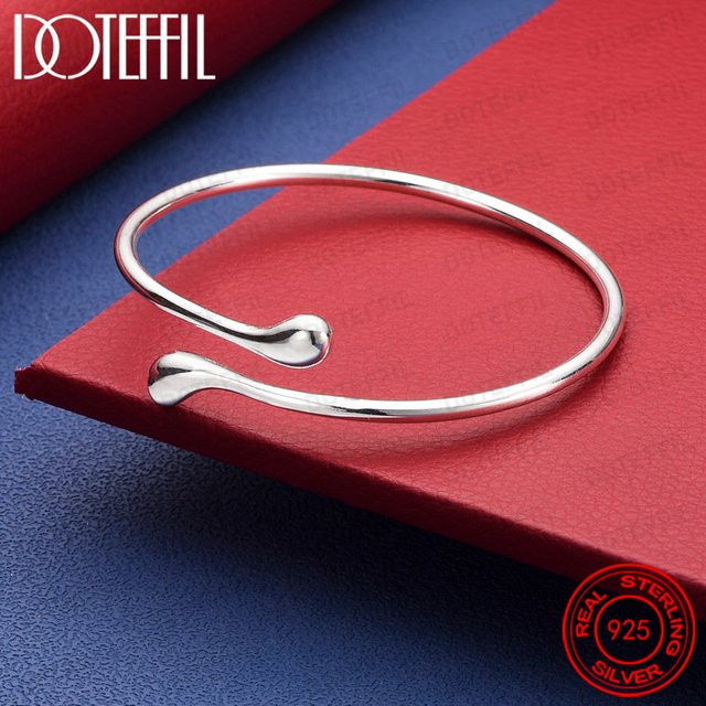 DOTEFFIL Armreif 925 Silber, Wassertropfen, Unisex - Bild 1