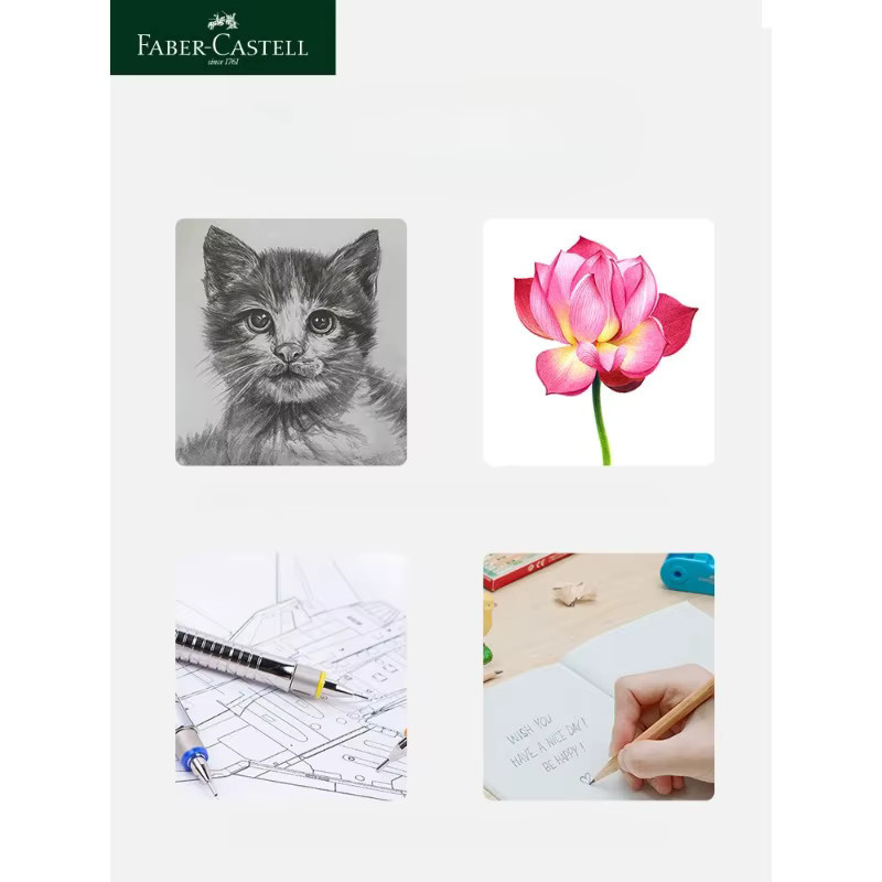 Faber-Castell Präzisions-Radierstift Schwarz, nachfüllbar und einziehbar für professionelles Zeichnen, 2,5 mm - Bild 3