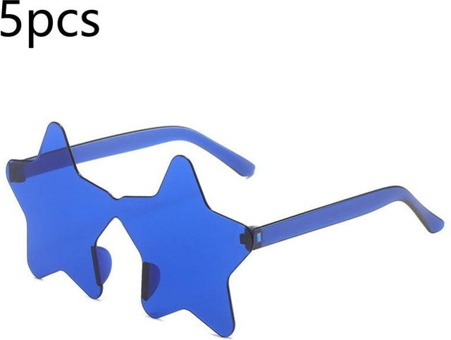 Sternen-Sonnenbrillen, Unisex, rimless, blue, multicolour, plastic - Bild 1