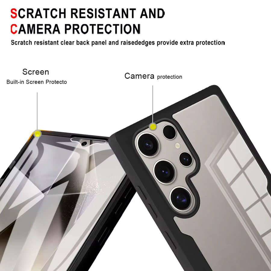 Samsung Handyhülle Anti Shock und Anti Fall 360 Grad Schutz Transparent für S25 S24 S23 Plus Ultra S23FE - Bild 4