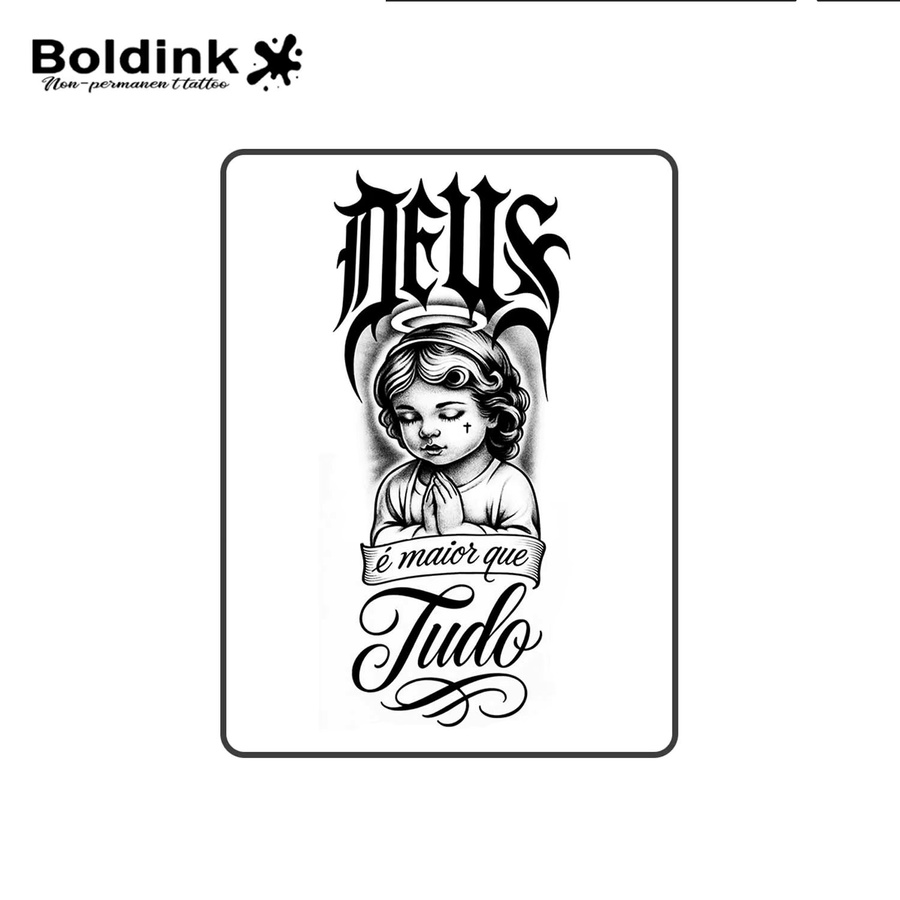 BOLDINK Sacred Angel Tattoo-Aufkleber, Unisex - Bild 2