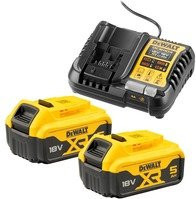 DeWalt Akku-Kit Starter-Set mit 2x 18V 5Ah Akkus und DCB1104 Ladegerät - Bild 1