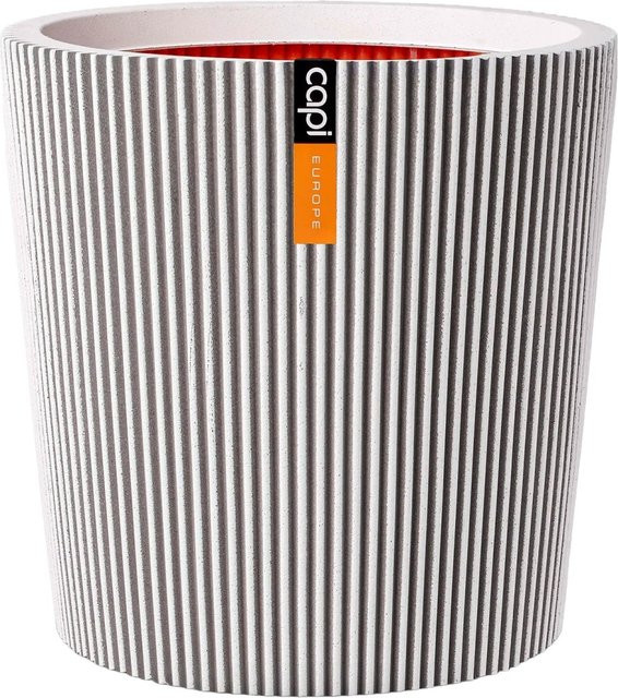 Capi Europe Blumentopf Groove NL Konisch Elfenbein Ø 45 cm, Höhe: 41 cm - Bild 1