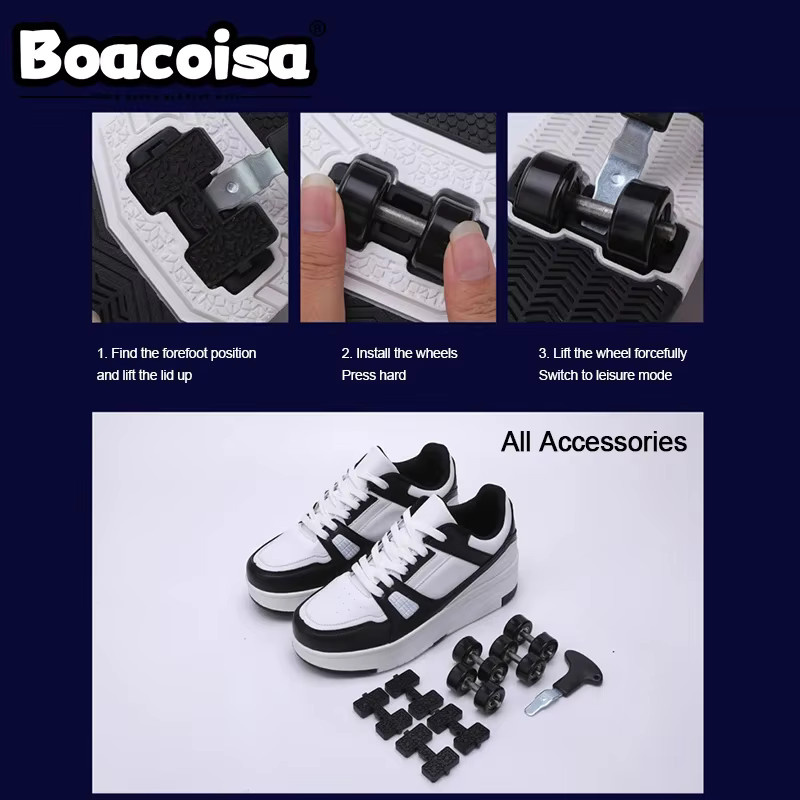 Boacoisa 4-Rad-Skate-Rollschuhe, Turnschuhe - Bild 3
