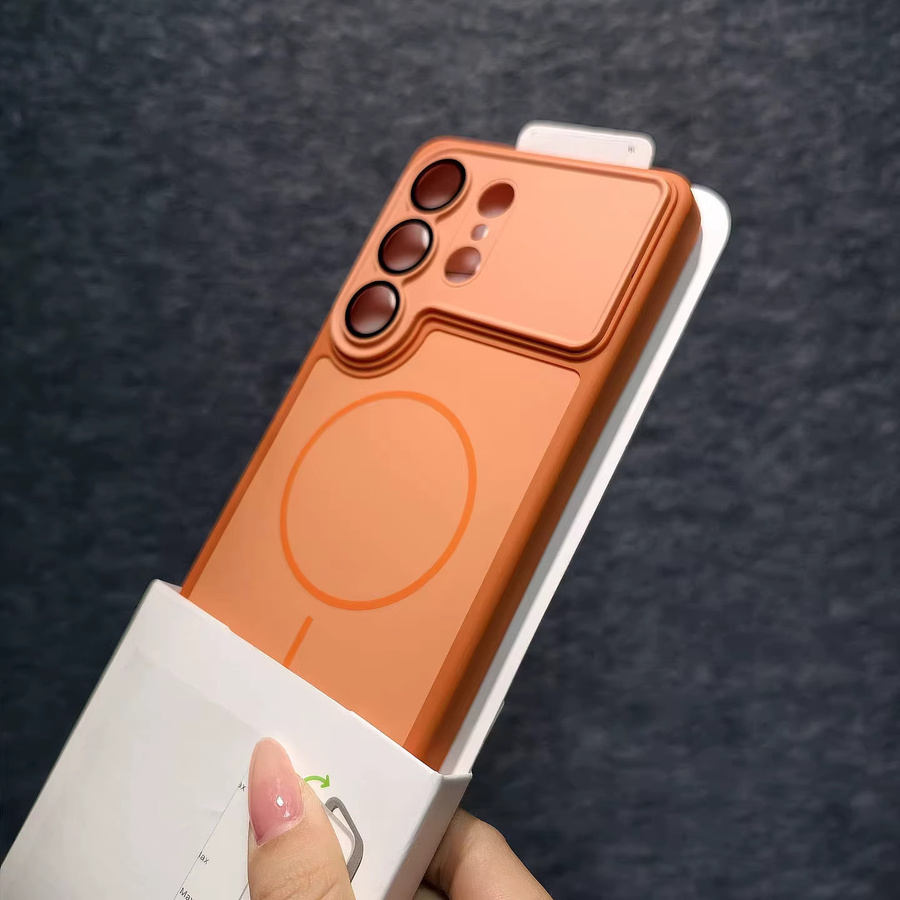Business Matte Magnetische Handyhülle für Samsung Galaxy S26 Ultra, S26 Plus und S26 mit Glaslinse und MagSafe Unterstützung in Gold - Bild 2