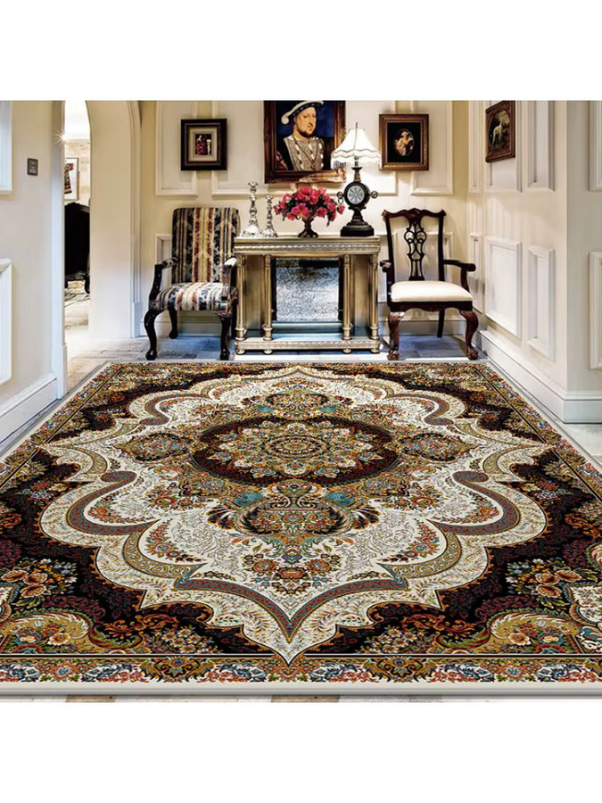 Advanced Sense Klassischer Teppich mit floralem Design, Waschbar, Mehrfarbig, Rechteckig, B/T: 60 x 40 cm - Bild 2