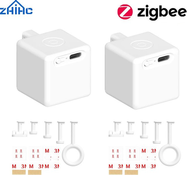 Tuya Zigbee Smart Touch Fingerbot Plus USB-C wiederaufladbarer Roboter-Tastendrücker in Weiß für Alexa und Google Home - Bild 1
