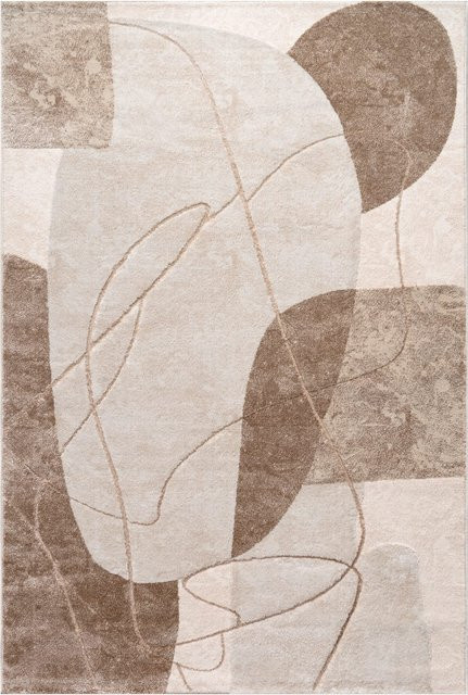 Teppich Tiana beige geometrisch Skandi mit Hoch-Tief-Effekt B/B: 120 x 160 cm - Bild 1