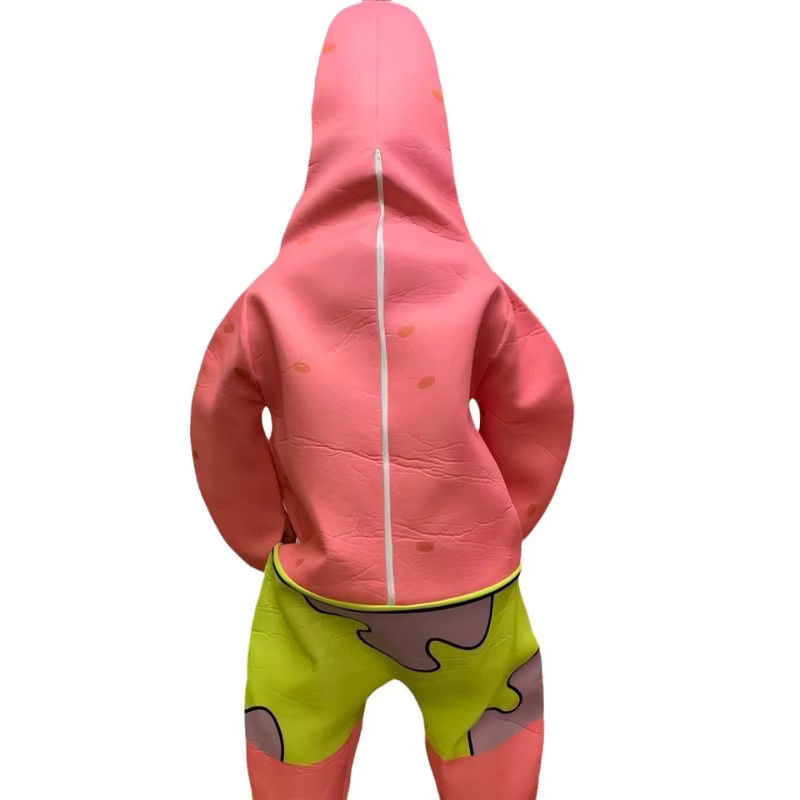 Potdemiel SpongeBob Schwammkopf Patrick der Stern Cosplay Kostüm, Schwamm-Jumpsuit, Rosa / Pink - Bild 2