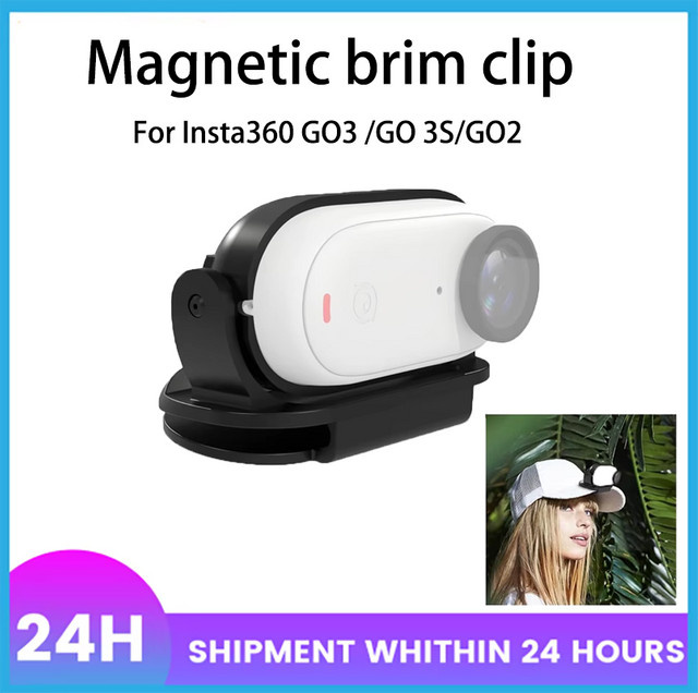 Easy Clip Hutclip Magnetischer Rahmen und Schnellverschlussklemme für Insta360 GO 2, GO 3 und GO 3S Kamerazubehör - Bild 1