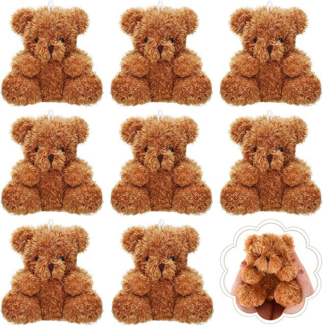 Mini-Plüschbären, Stofftiere, braun, 10-teiliges Set, ab 14 Jahren - Bild 1