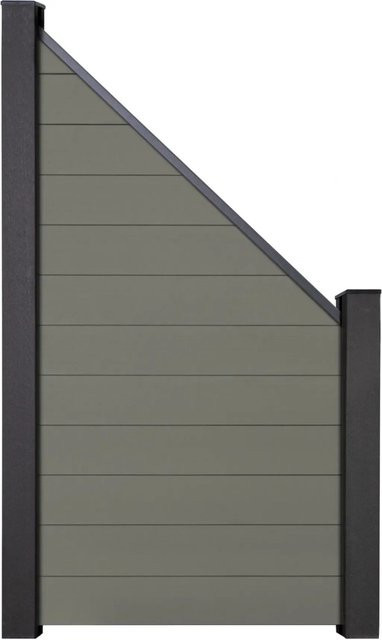 GroJa Solid Steckzaun Schräg in Bi-Color Grün, B/H: 90 x 180 cm - Bild 1