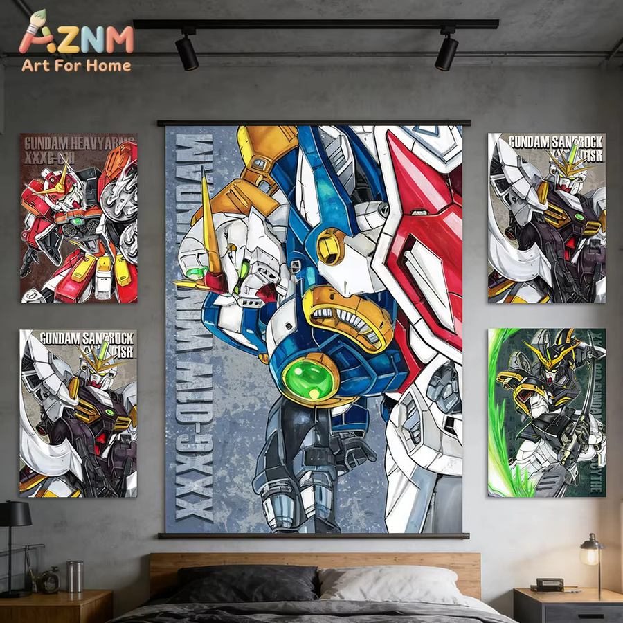 Kayou Wing Gundam Anime Leinwanddruck Mecha Roboter Wandkunst in Multicolour - Bild 2