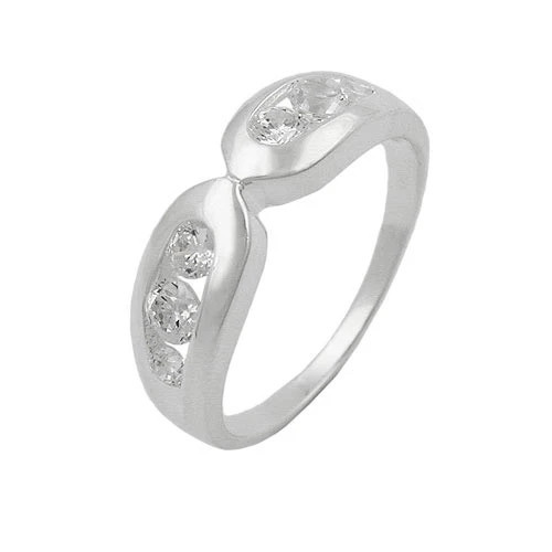 SIGO Ring 925 Silber, Zirkonia, 6 mm, 58 - Bild 1