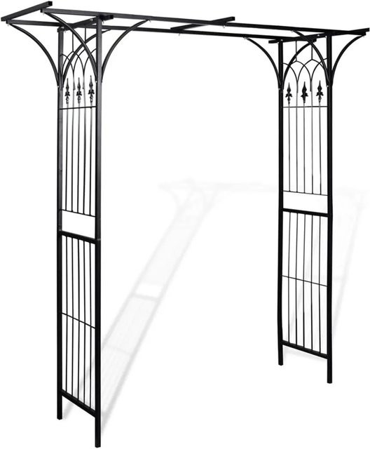 vidaXL Gartenpergola aus Eisen in Schwarz, B/T/H: 200 x 52 x 204 cm - Bild 1
