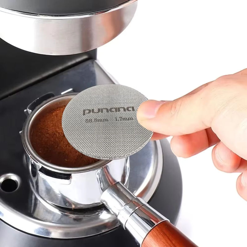 Punana Espresso-Puck-Sieb aus lebensmittelechtem 316-Edelstahl in Silber für professionelle Barista-Ergebnisse, erhältlich in 51 mm, 53,3 mm und 58 mm - Bild 5