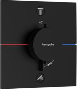 Hansgrohe Thermostat ShowerSelect Comfort E UP Duscharmatur mit 2 Ventilen in Matt Schwarz - Bild 1