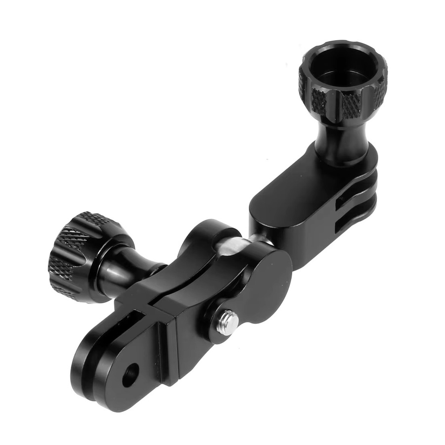 360 Grad Rotations Helm Verlängerung Arm Stativ und Kamera Halterung in Schwarz für GoPro, DJI Osmo und Action 5 Pro sowie Smartphone - Bild 2
