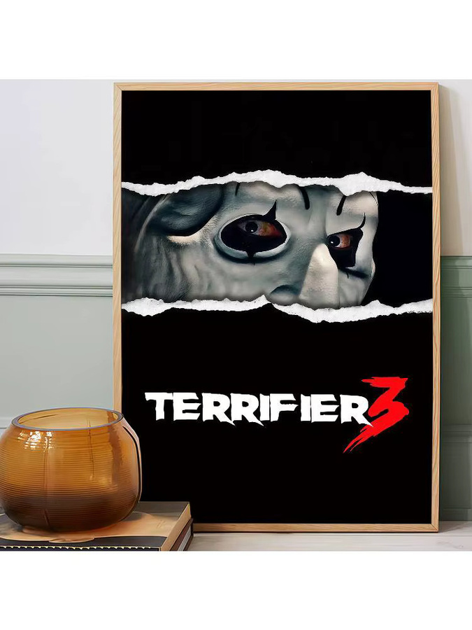 Halloween Terrifier Horrorfilm Anime Poster als selbstklebendes Kunstwerk in Mehrfarbig für deine Raumdekoration - Bild 7
