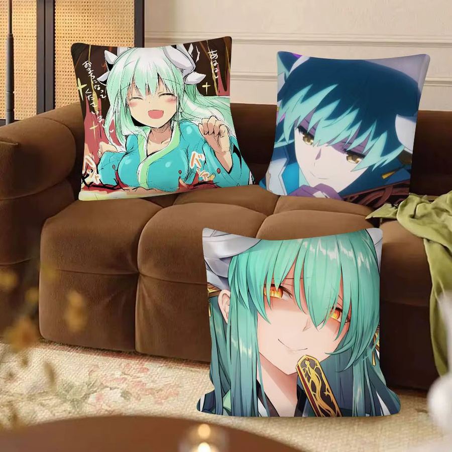Kiyohime Fate Anime Girl Kissenbezug, quadratischer Kissenbezug in Multicolour, B/B: 40 x 40 cm - Bild 3