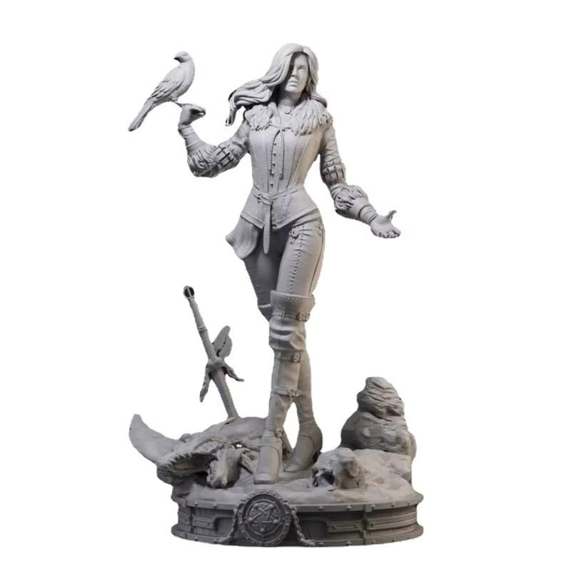 MODX Fantasy Weibliche Jäger, Harz Figur, unmontiert, unbemalt, 1/27 75mm - Bild 2