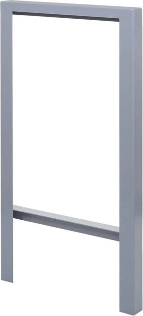 PROREGAL Fahrradständer Anlehnbügel aus verzinktem Karbonstahl, Grau, H x B x T: 115 x 60 x 6 cm - Bild 1