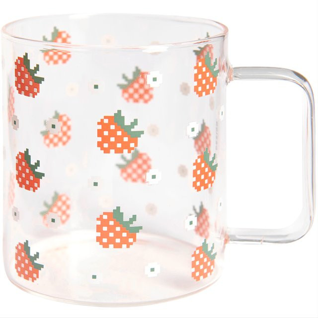 Rico Design Glastasse Erdbeeren transparent - Bild 1