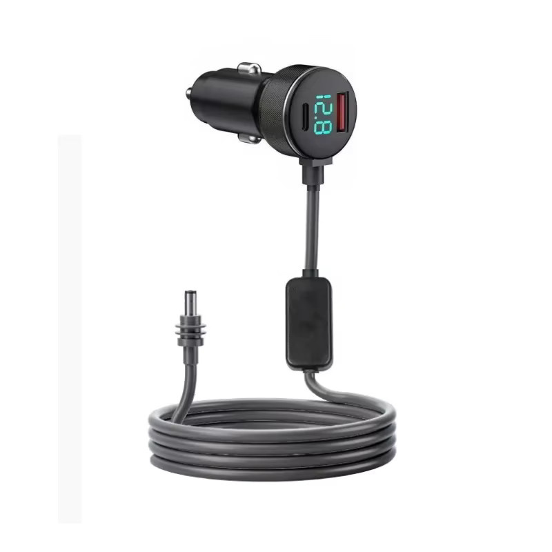 Kebidumei USB Typ C Auto Ladegerät für Starlink mit Digital Voltmeter und 2m wasserdichter Verlängerung, Schwarz, 12V-24V Fahrzeuge - Bild 6