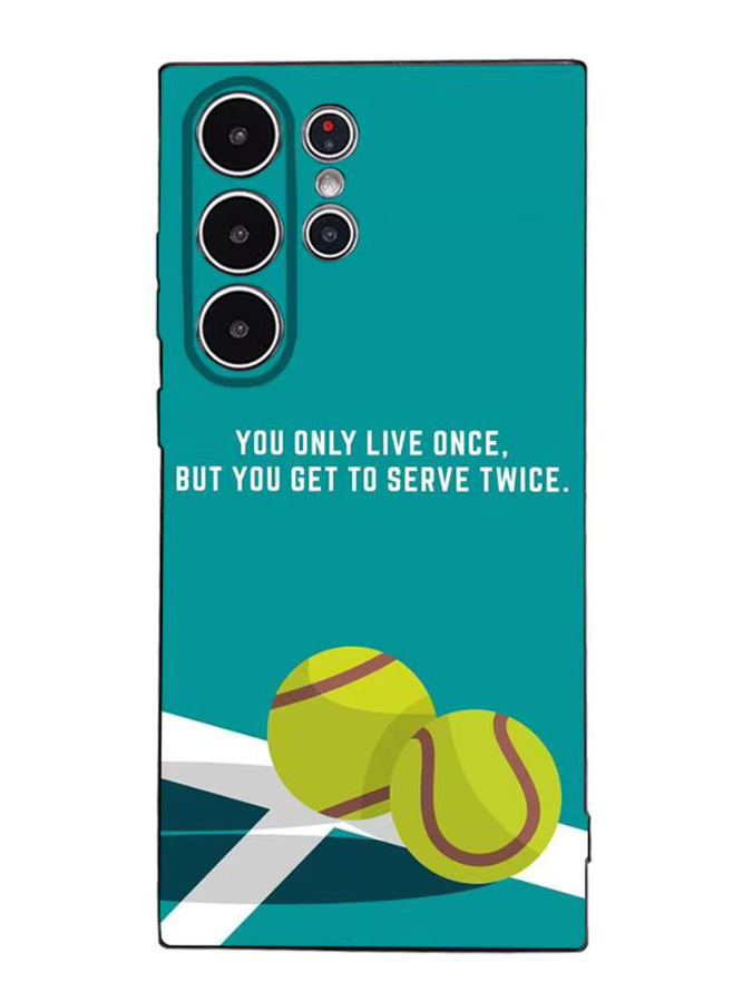 Handyhülle mit Tennis Kunst Design für Samsung Galaxy S25 S24 S23 S22 S21 S20 Ultra Plus, Frosted Soft Cover, Mehrfarbig - Bild 6