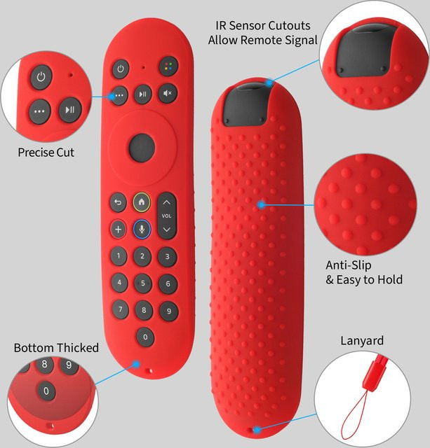 Silikon-Schutzhülle für XUMO xr100 Streaming TV Box Fernbedienung in Rot oder Lila - Bild 1