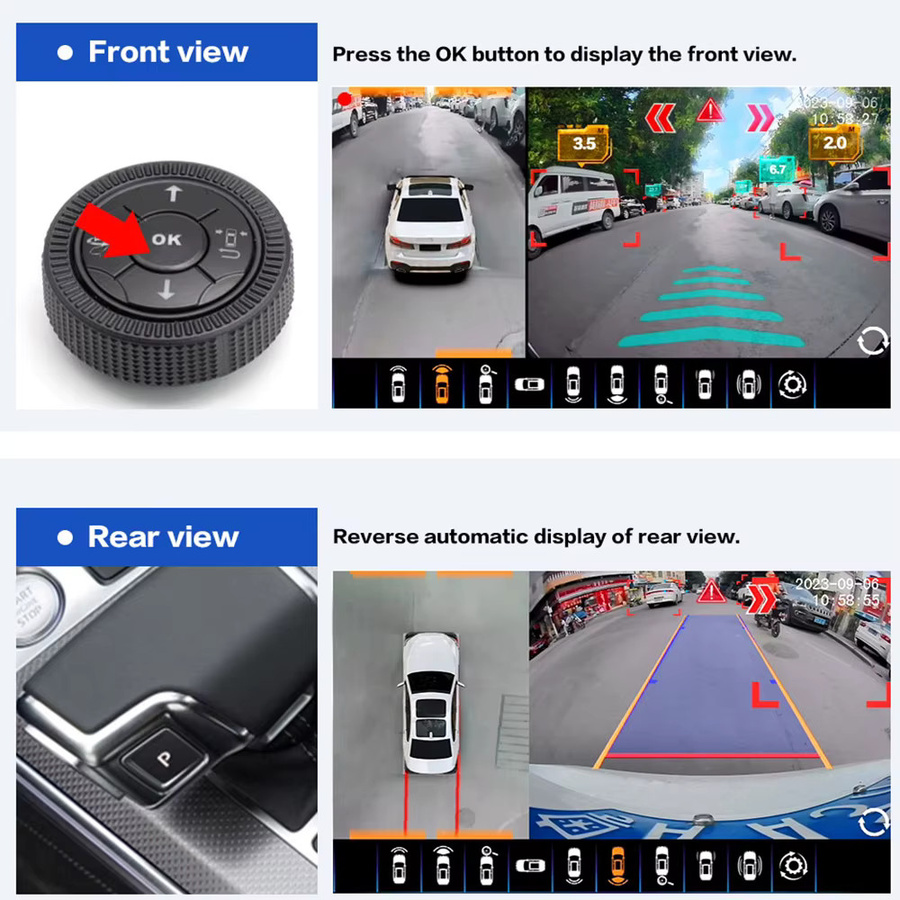 SMARTOUR 360 Grad Surround View System für BMW mit 4K UHD Nachtsicht und 4 Kanälen in Schwarz - Bild 2
