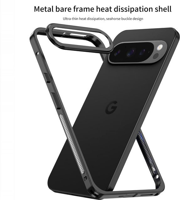 Stoßfeste Aluminiumrahmen Hülle für Google Pixel 11 Pro in Grau - Bild 1