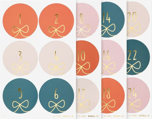 Adventskalendersticker Round Bows - Bild 1