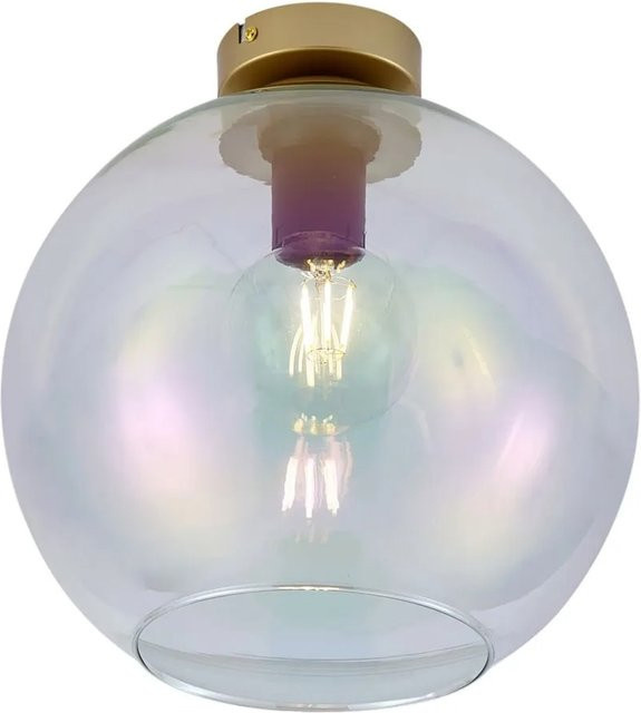 QAZQA Art-Deco Deckenleuchte Sandra in Gold mit Regenbogen-Glas - Bild 1