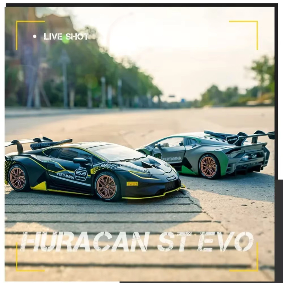 MAKEDA Huracan ST EVO SIAN Supercar, Modell Spielzeug, 1:32, Metall, mit Licht und Sound, Blau - Bild 3