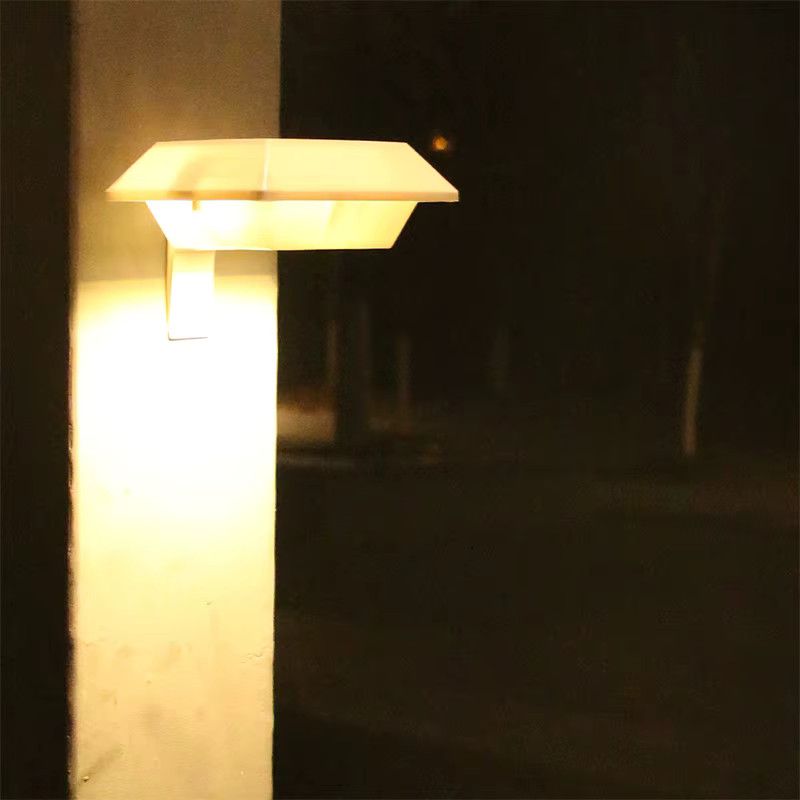 DOUWENXI Solar-Gartenleuchte mit integriertem LED für Außenbereich und Zäune, wasserdichte Dekoleuchte für Terrasse und Landhaus - Bild 3
