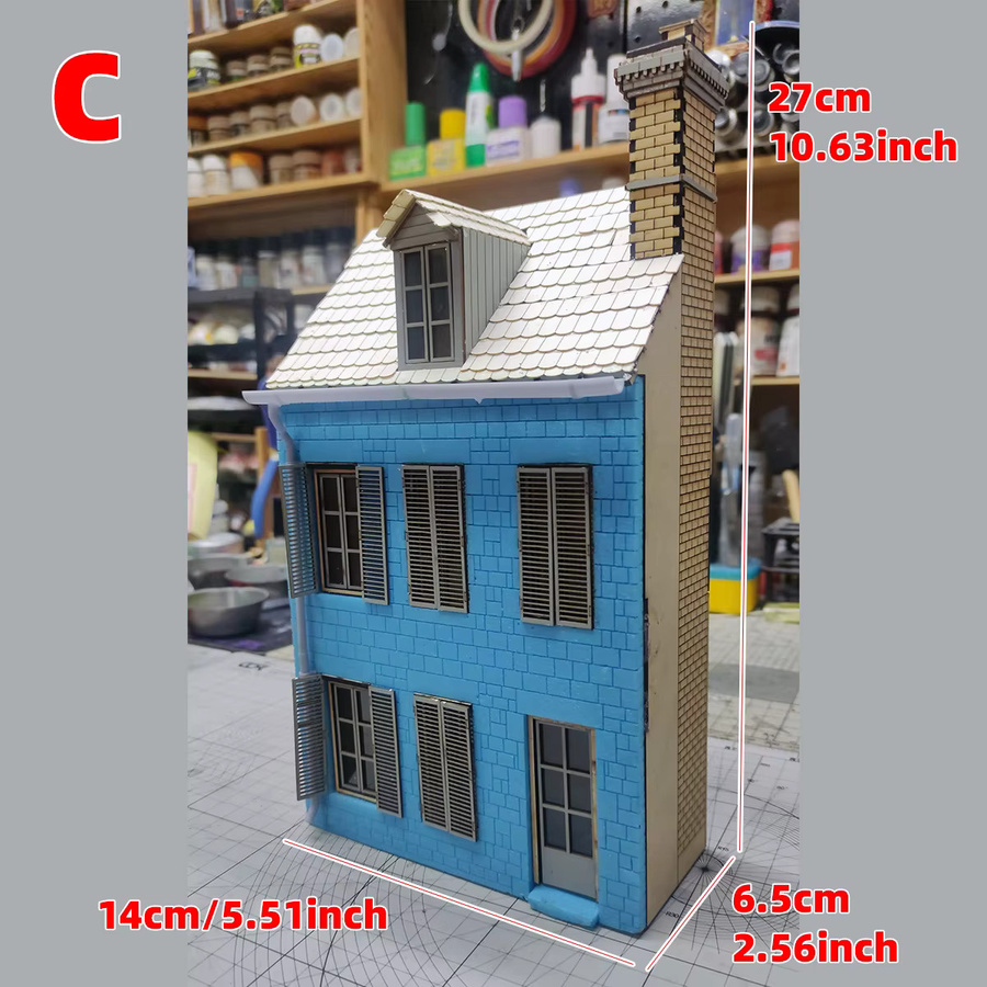CorMake Architektonisches Miniaturmodell Europa Gebäude, Modellbausatz, 1:35 - Bild 4